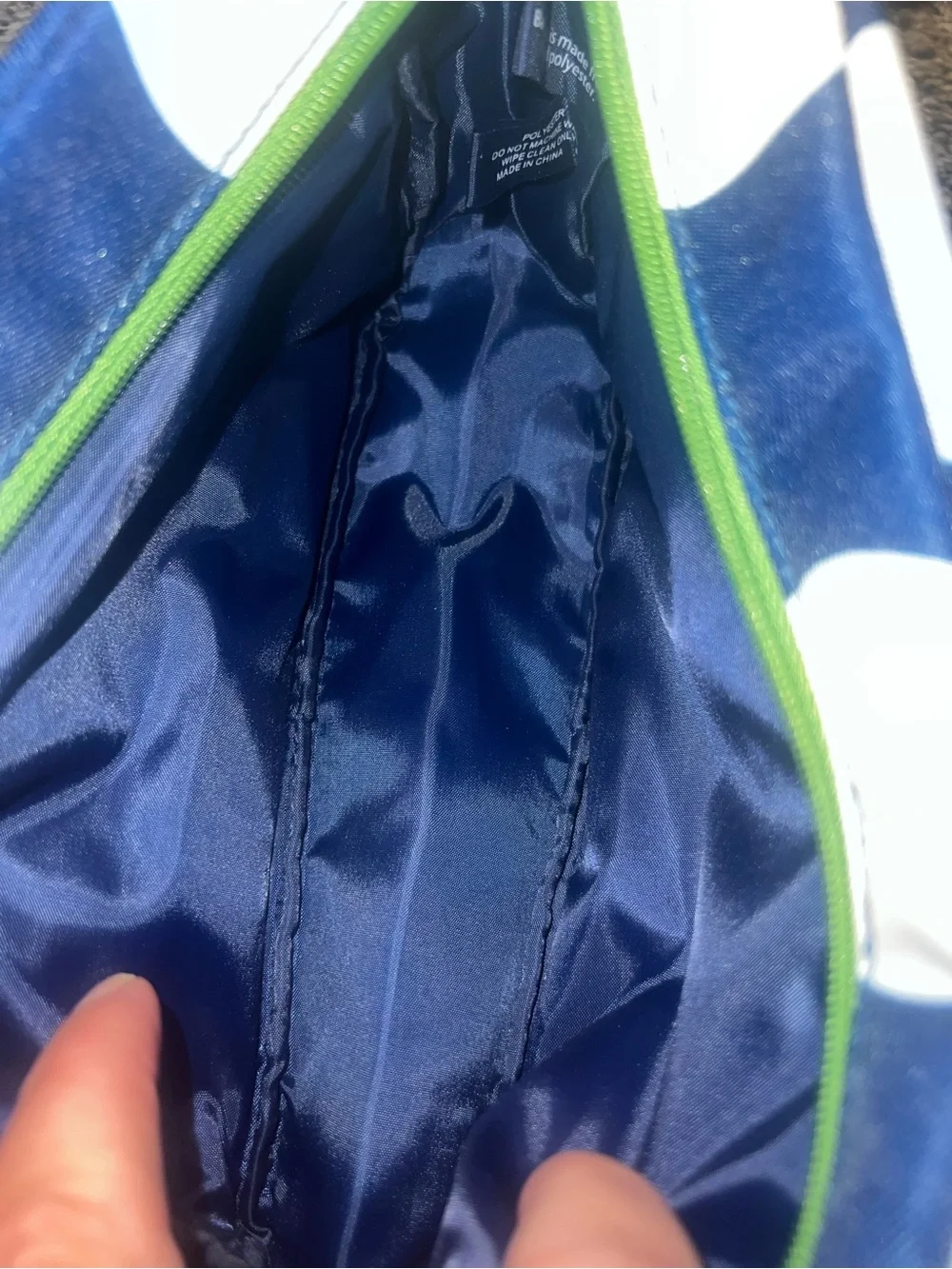 Clinique x Kate Spade Navy & White Striped Cosmetic Pouch
